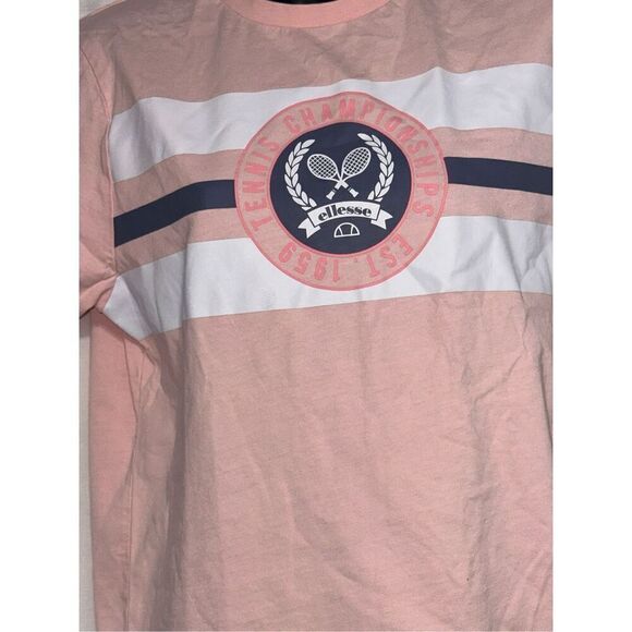 Women's ellesse Maglie tee T-Shirt Pink Short Sleeves oversized fit tee has a ri - Picture 3 of 7